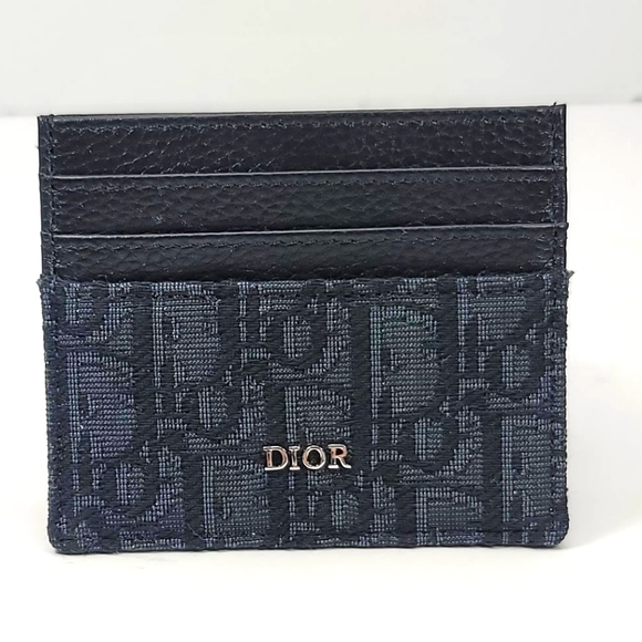 Dior Other - Dior Oblique Jacquard Black Card Holder (6 Card Slot)